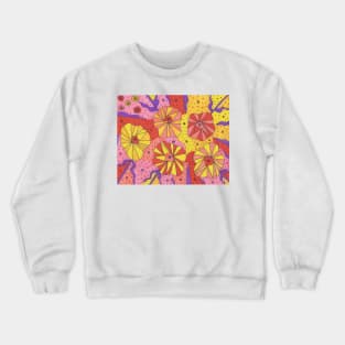 Galactic Garden Space Flower Abstract Crewneck Sweatshirt